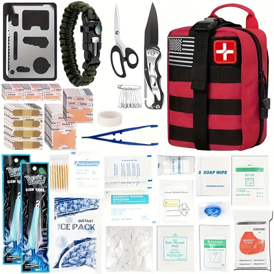 158pcs Survival Kit with 20 Insulation Blankets