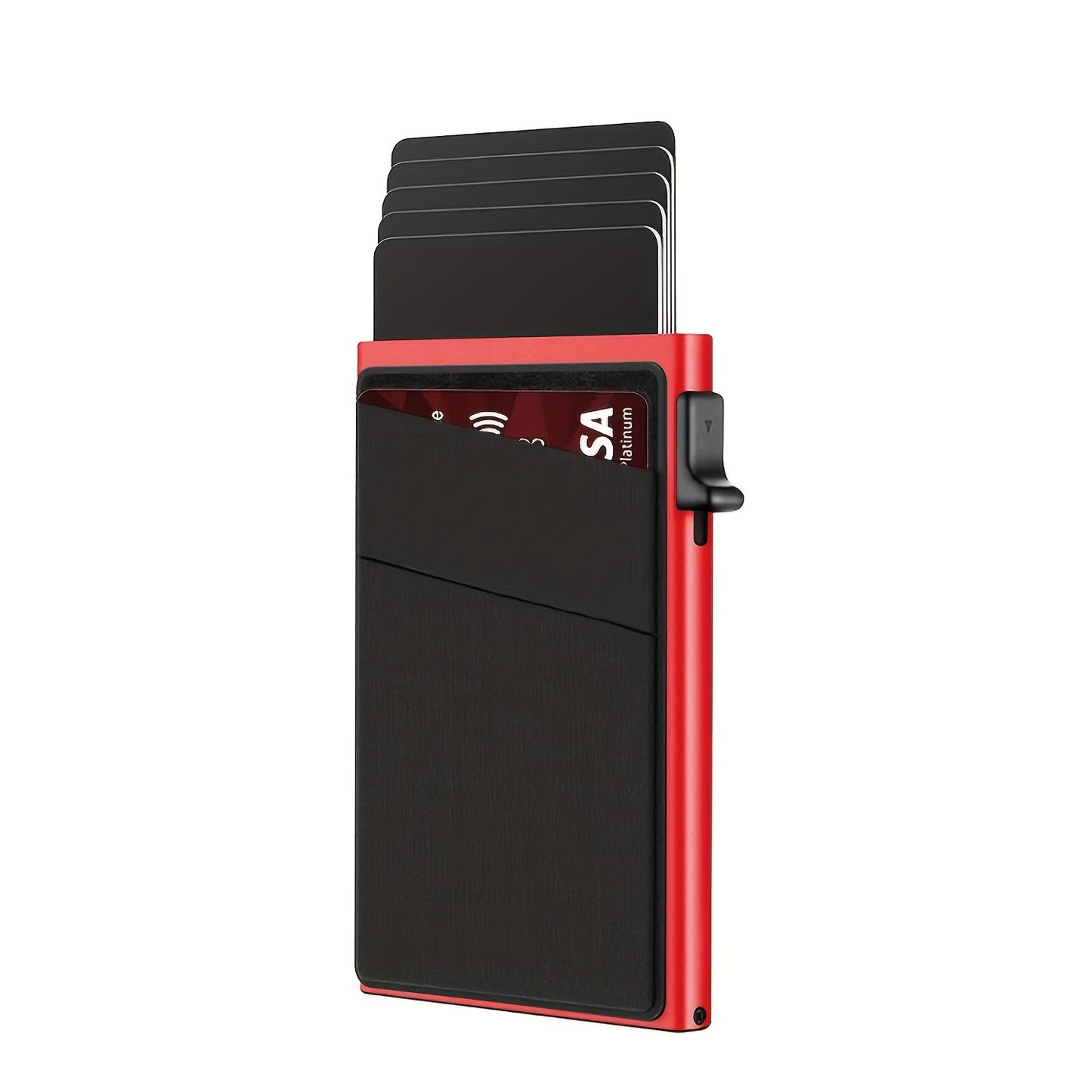 Automatic Pop-Up Credit Card Holder, RFID Blocking Men's Business Card Wallet - Clickilix
