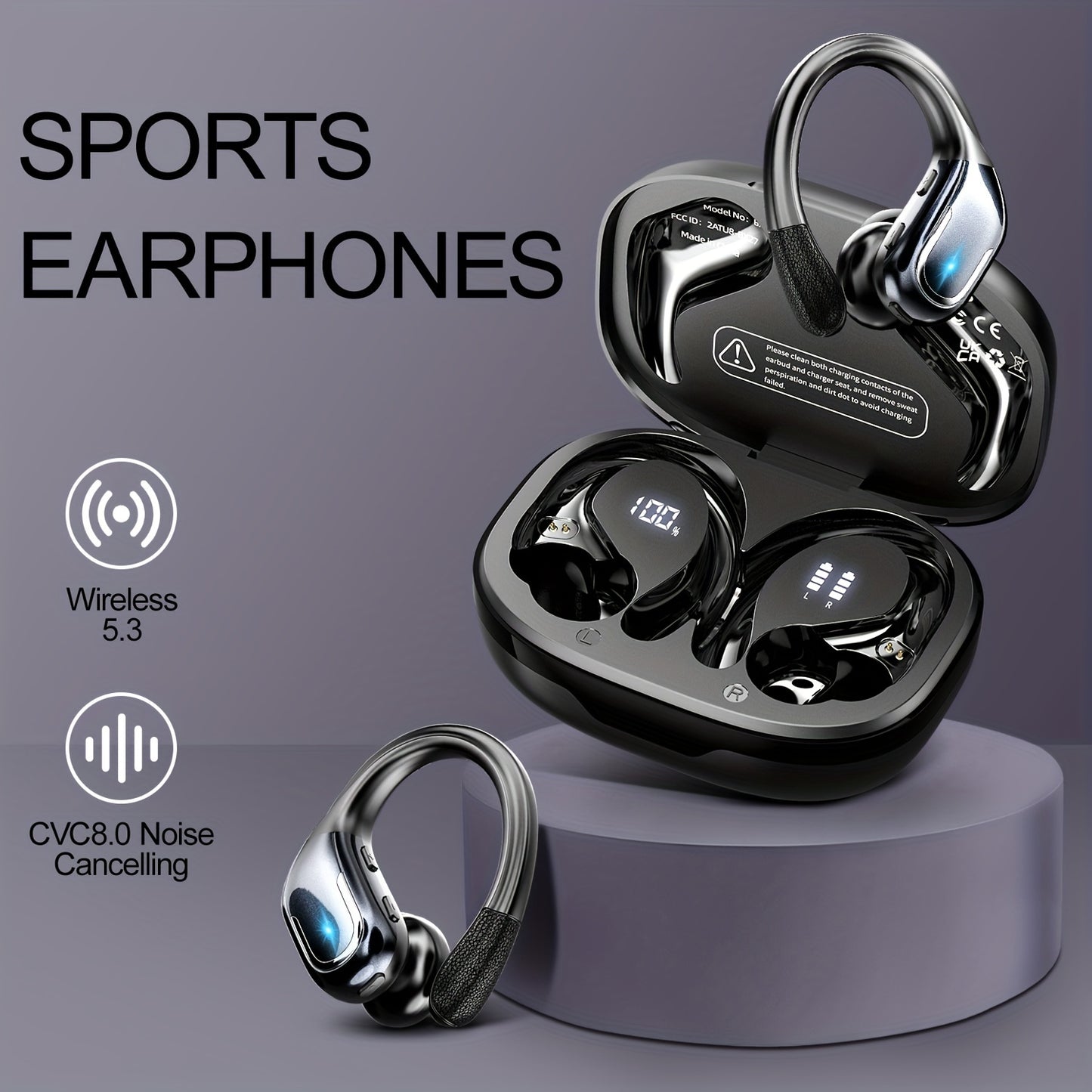 LIFEBEE Wireless Earbuds with Pure Bass & Earhooks - Clickilix