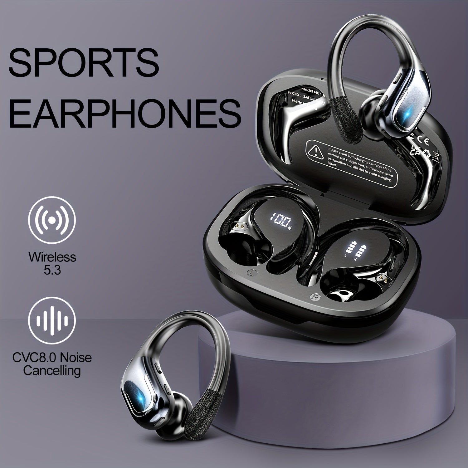 LIFEBEE Wireless Earbuds with Pure Bass & Earhooks - Clickilix
