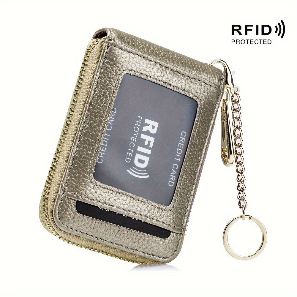 RFID Blocking Card Holder Wallet – Zip Around, Stylish - Clickilix