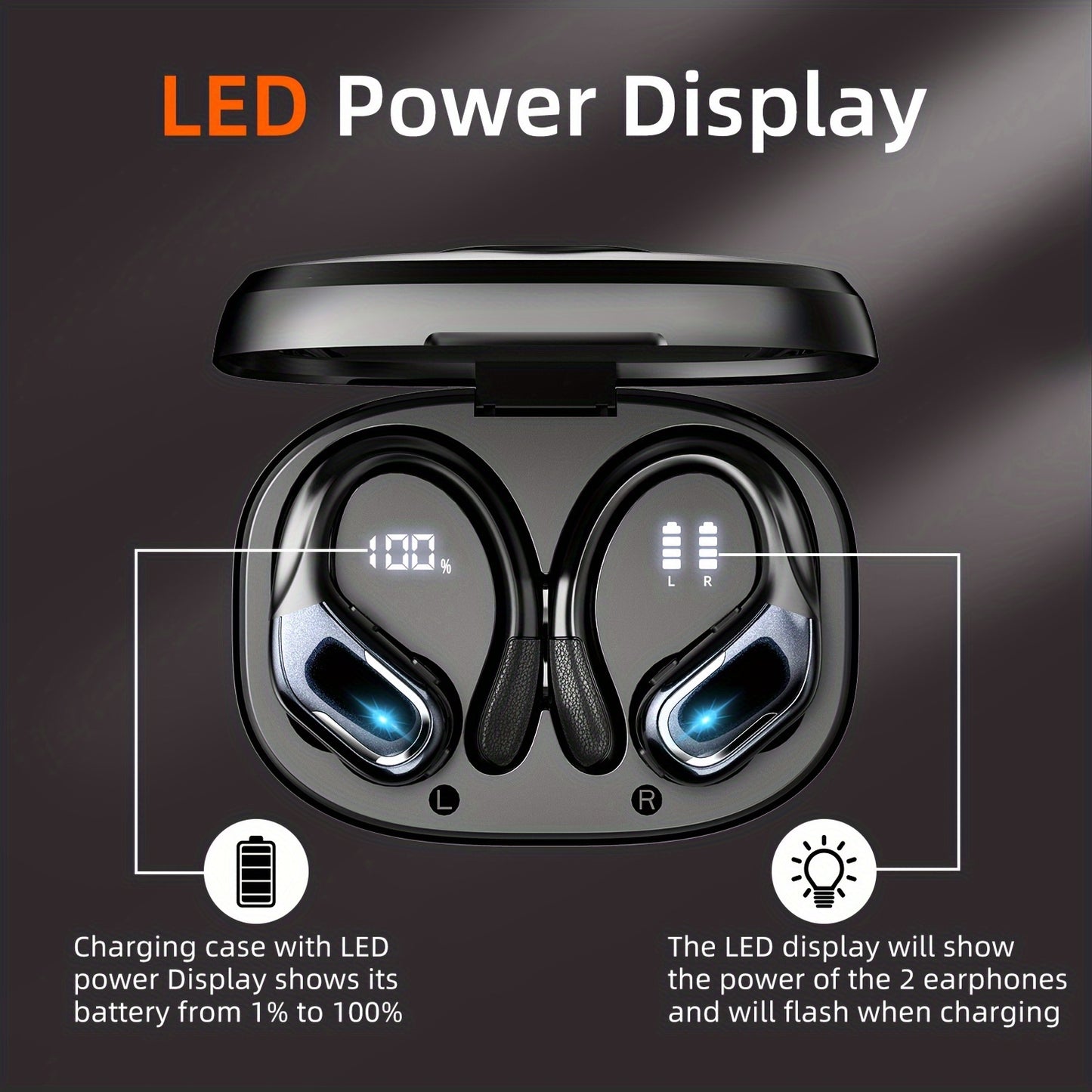 LIFEBEE Wireless Earbuds with Pure Bass & Earhooks - Clickilix
