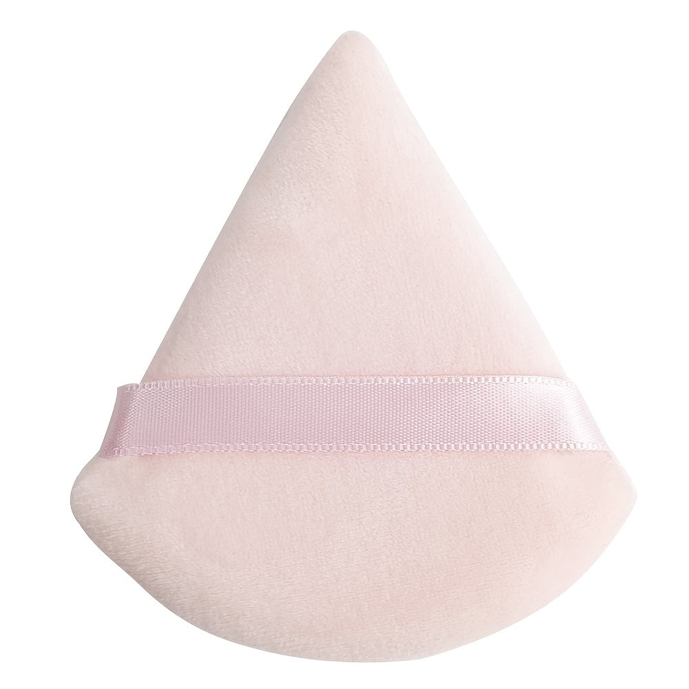 Soft Triangle Powder Puff – Velour Makeup Sponge Tool - Clickilix