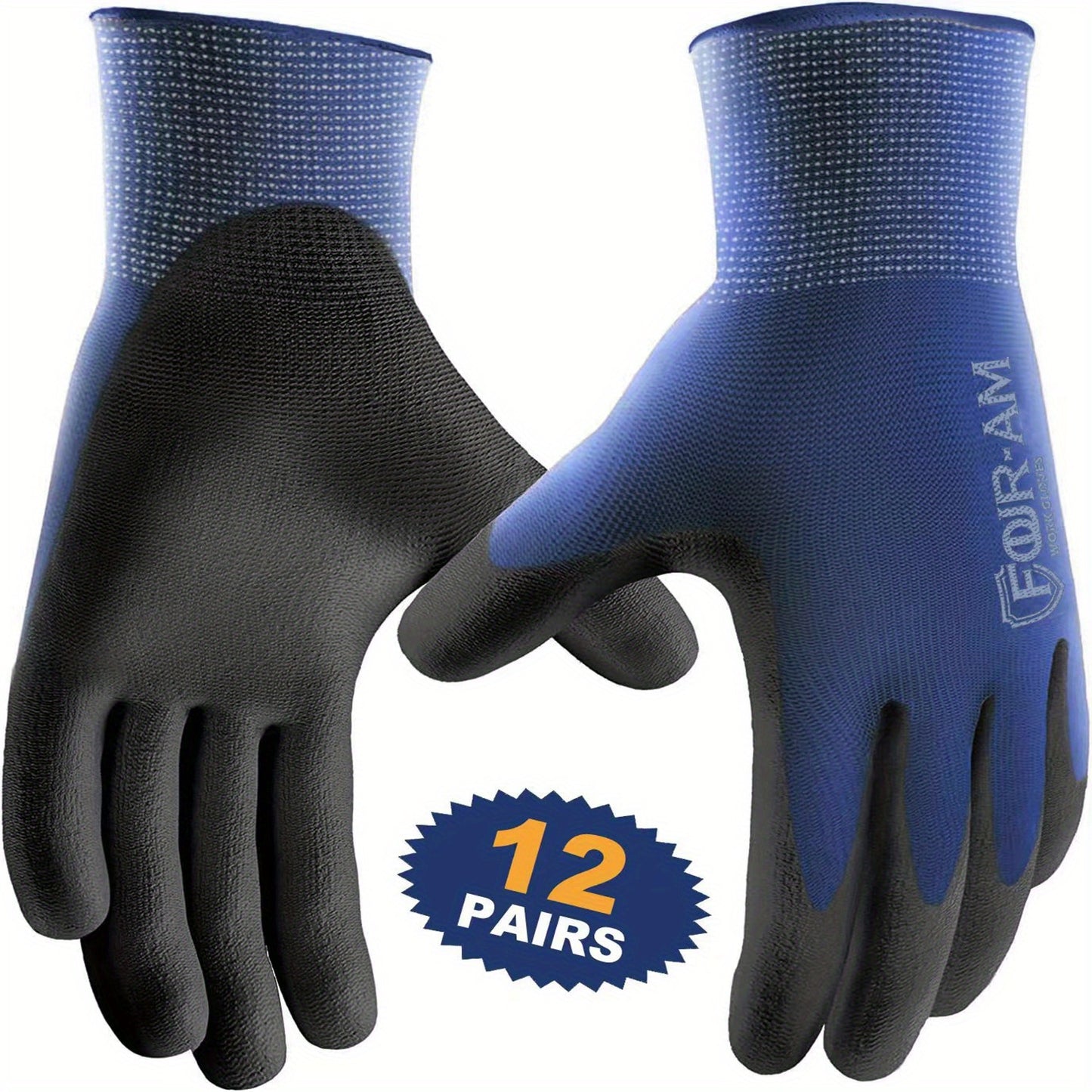 12 Pairs Ultra-Thin Safety Work Gloves - Clickilix