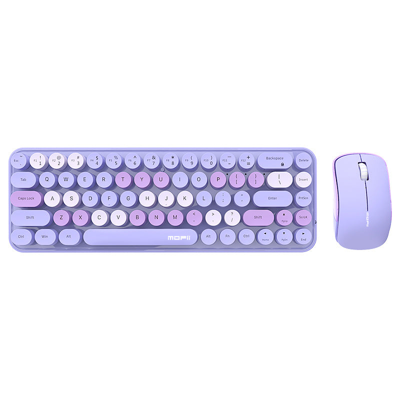 Mofii Chic Wireless Keyboard Mouse Set – Milk Tea - Clickilix