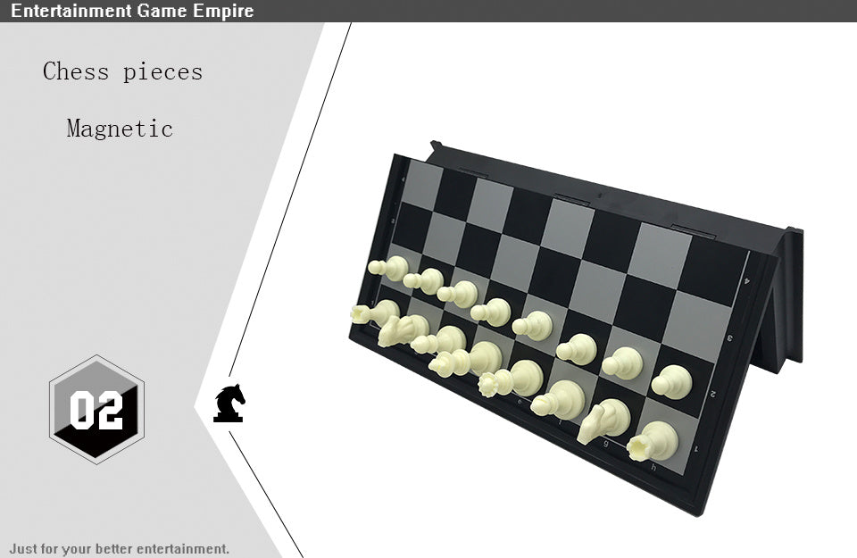 Magnetic Chess & Checkers Educational Game Board