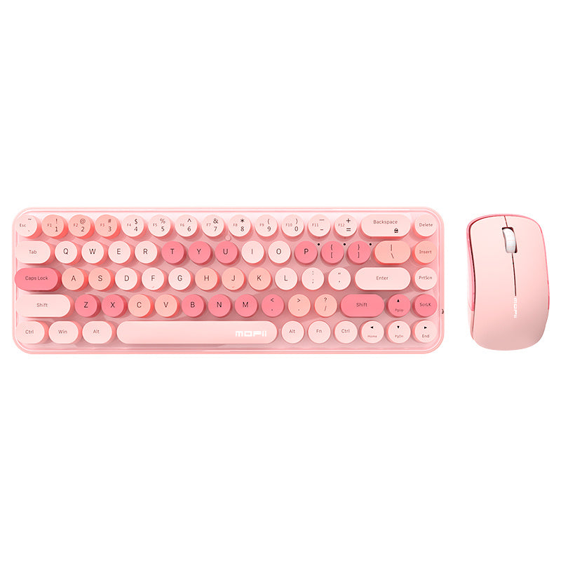 Mofii Chic Wireless Keyboard Mouse Set – Milk Tea - Clickilix