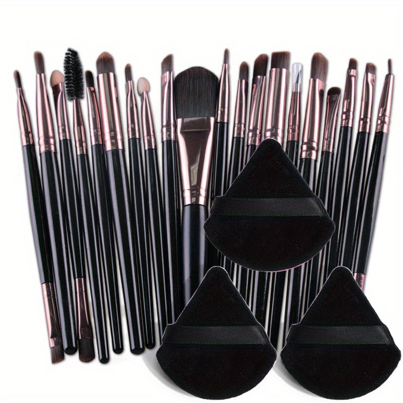 20/23pcs Professional Makeup Brush Set – Black or Purple - Clickilix