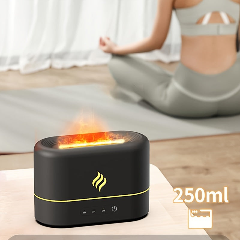 7-Color Flame Effect Ultrasonic Aromatherapy Humidifier - Clickilix