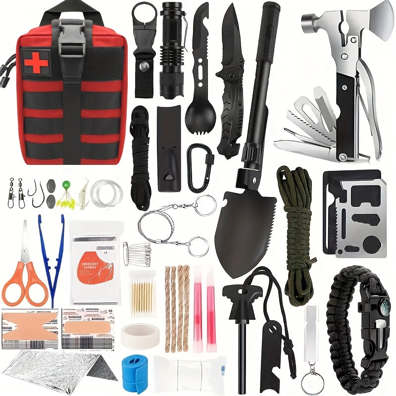 158pcs Survival Kit with 20 Insulation Blankets