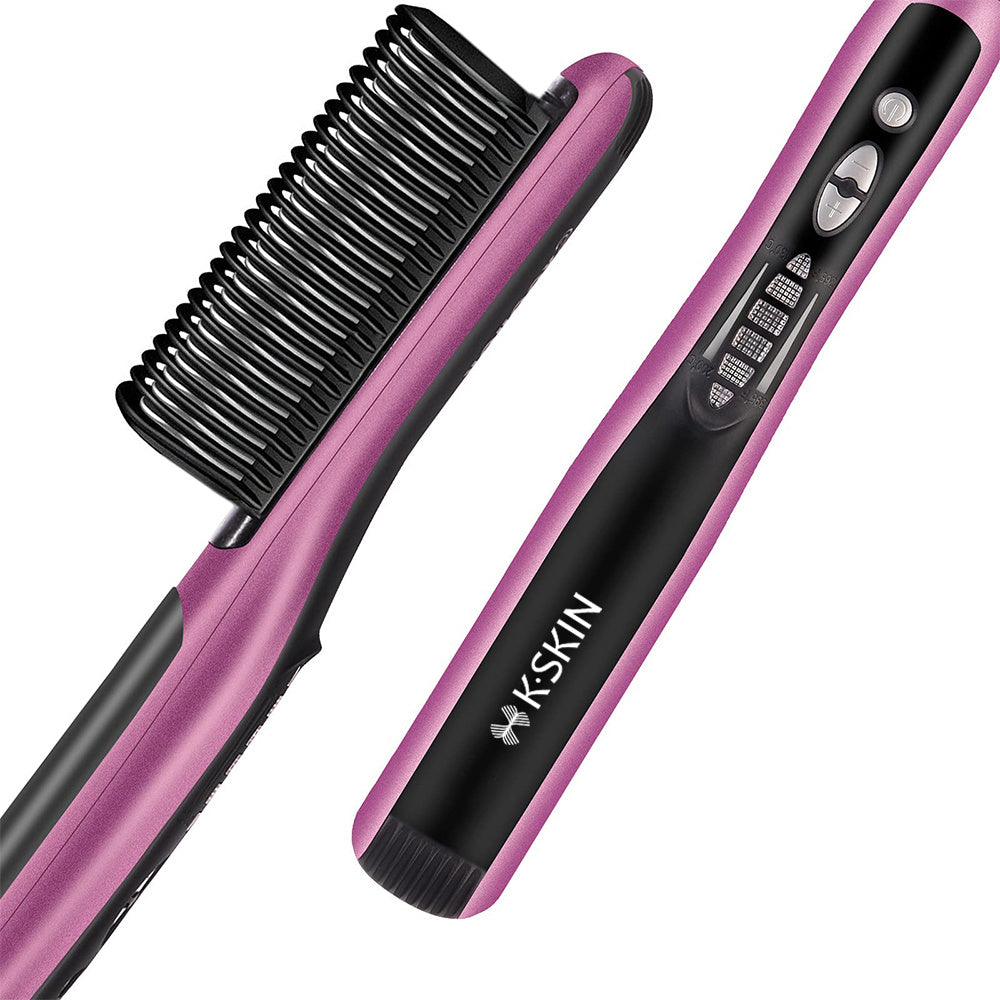 Ceramic Hair Straightening Brush Rapid Heat