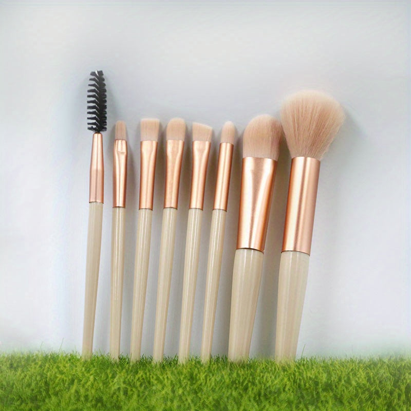 8pcs Soft Makeup Brush Set with Bag