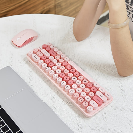 Mofii Chic Wireless Keyboard Mouse Set – Milk Tea - Clickilix