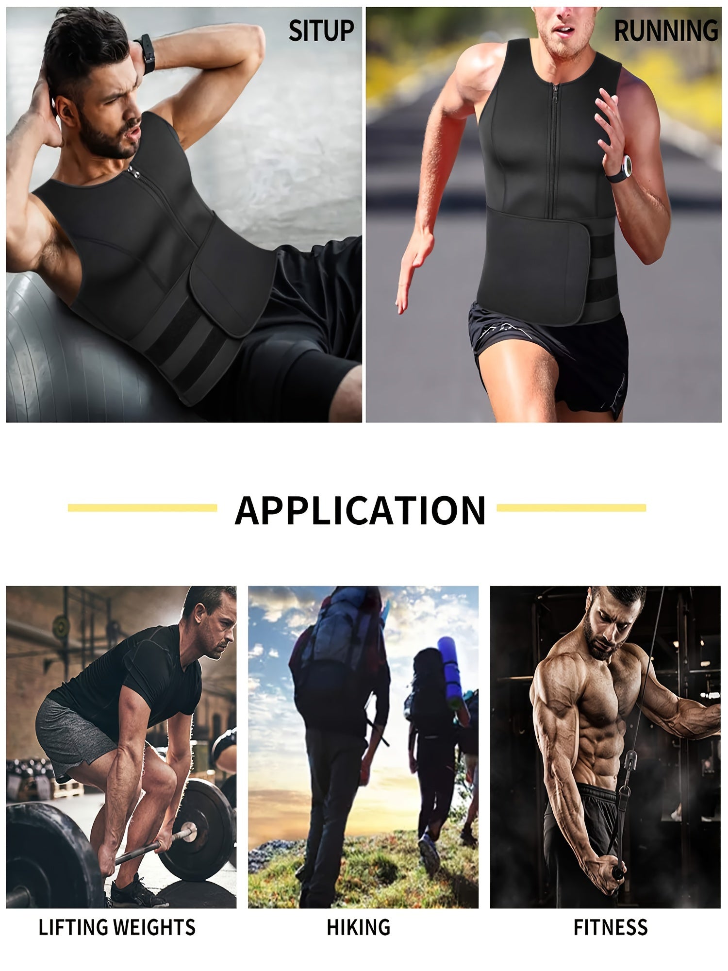 Men’s Compression Tank Top – Adjustable Waist Trainer - Clickilix
