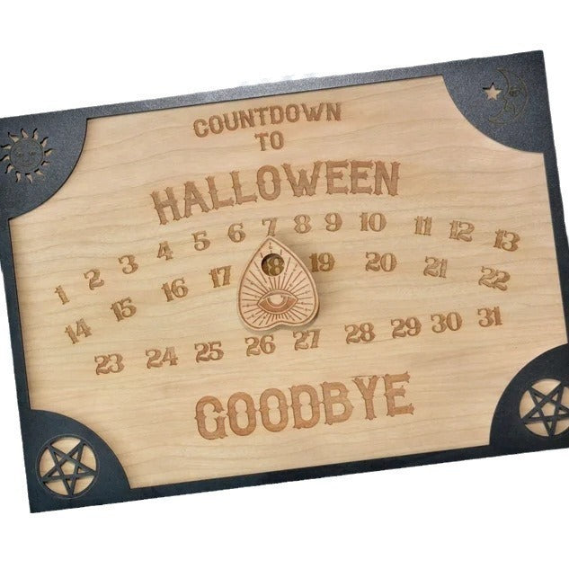 Halloween Countdown Wooden Calendar Decoration