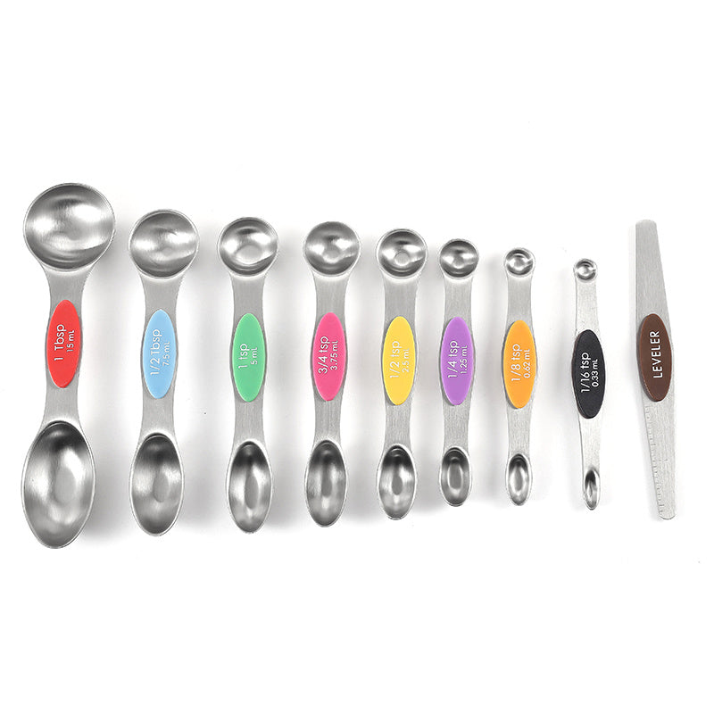 9pcs Magnetic Stainless Steel Measuring Spoons - Clickilix